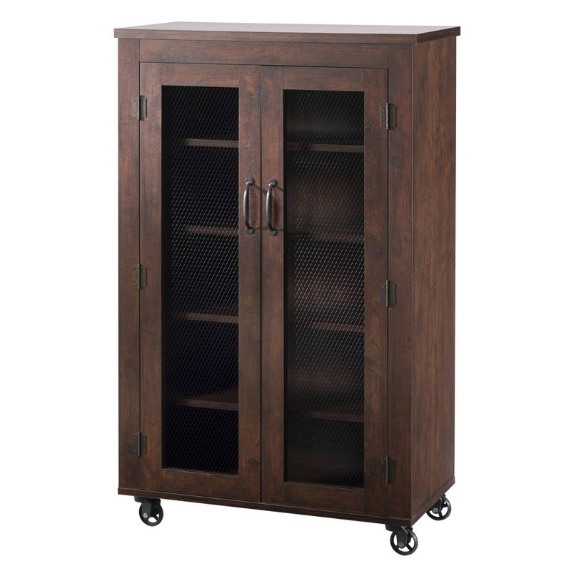 Mayab Industrial 5 Shelves Mobile Cabinet Vintage Walnut - HOMES: Inside + Out, 1 of 8