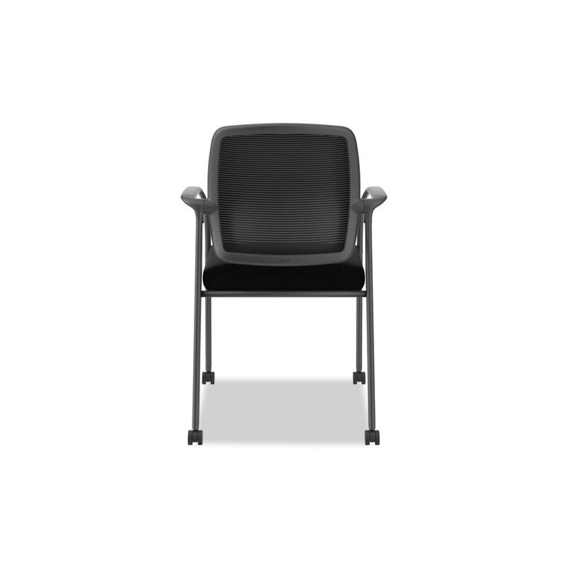 HON Nucleus Series Recharge Guest Chair, Supports Up to 300 lb, 17.62" Seat Height, Black Seat/Back, Black Base, 5 of 6