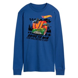Men's - Hot Wheels - Valentine's Drive to Win Long Sleeve Graphic T-Shirt - 1 of 4