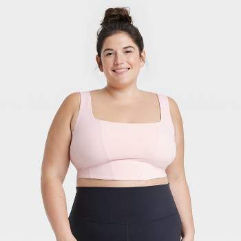 Women's Light Support Rib Triangle Bra - All In Motion™ Pink Xl : Target