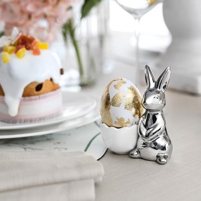 Togas Falber White/Silver Egg Stand