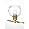 Elegant Lighting Collier 3 Light Satin Gold and Clear Glass Wall Sconce - 4 of 4