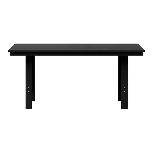 WestinTrends Ashore Outdoor Modern HDPE 66" Wide Rectangle Patio Dining Table for 6 - 1 of 4