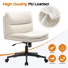 NicBex Minimalist 360° Swivel Office Chair with Wheels&Adjustable Height,120°Rocking Chair Versatile Chair for Office,Bedroom,Vanity,Makeup - 2 of 4