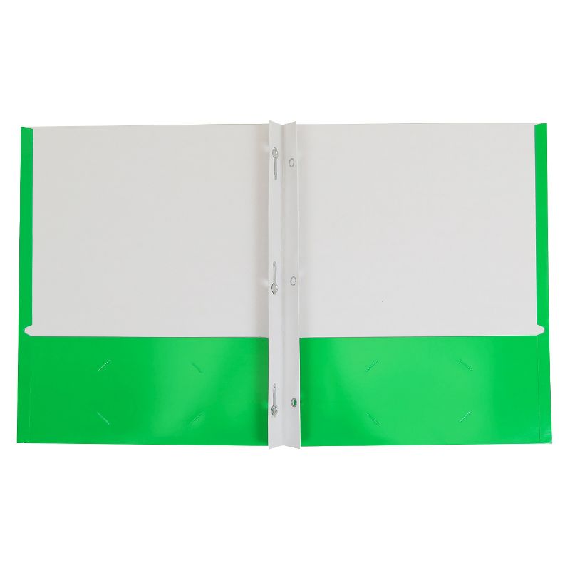 2 Pocket Paper Folder with Prongs Green - Pallex, 2 of 4