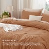 Bedsure | 3Pcs Beige Soft Warm Imitation Washed Cotton Bed Comforter Sets for All Seasons - 3 of 4