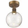 Access Lighting Port Nine 1 - Light Flush Mount in  Antique Brushed Brass - 3 of 4