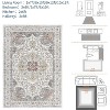 Boho Area Rug - Washable Low Pile Vintage Floral Rug with Non-Slip Backing for Living Room, Bedroom Dining Room - 2 of 4