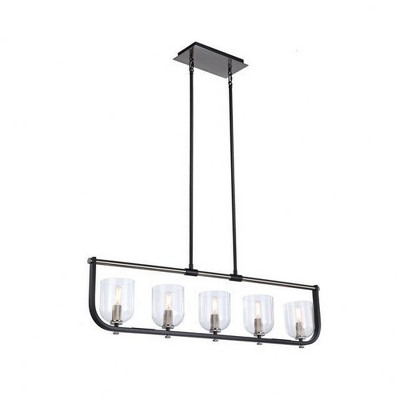 Artcraft Lighting Cheshire 5 - Light Island Pendant Light in  Black/Nickel