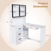 MOEPISY Corner L-Shaped Office Desk with USB Charging Ports, Keyboard Tray White - 4 of 4