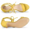 Allegra K Women's Elegant Faux Suede Lace Up Open Toe Kitten Heel Sandals - 4 of 4