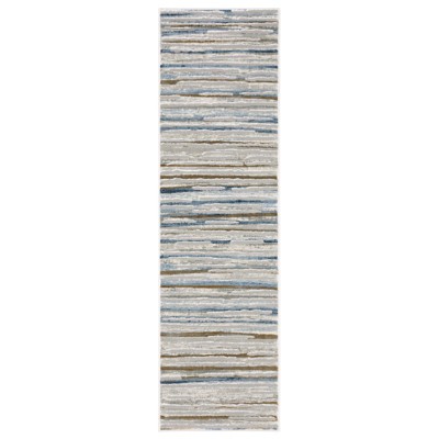 Oriental Weavers Easton 4514E Grey/ Blue Indoor Area Rug - 2'3" x 7'6"