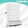 TOAOTBNBO Metal Privacy Screen with Leaf Pattern, Outdoor Planter Box with Wheels, Modern Outdoor Privacy Panels for Garden and Patio - 3 of 4