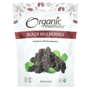 Organic Traditions Black Mulberries, 8 oz (227 g) - 1 of 3