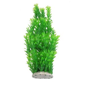 Unique Bargains Aquarium Fish Tank Plastic Leaves Underwater Plants Decoration Green 15.75" - 1 of 3