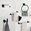 6-Pieces Stainless Steel Wall Mounted Bathroom Hardware Set with Hand Towel Bar Toilet Paper Holder and Robe Towel Hooks - 2 of 4