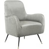 Noelle Velvet Retro Mid Century Accent Chair  - Light Grey - Safavieh - image 3 of 4