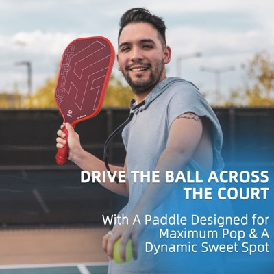Aukfa Thermoformed Pickleball Paddle – Hot Press Molded Carbon Fiber Face with 16mm Polypropylene Core & Fabric Woven Spin Surface