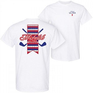 Mens Michelob Ultra Golf Scorecard White Colorway Front/Back Print T-Shirt - 1 of 4