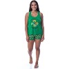 Nickelodeon Teenage Mutant Ninja Turtles Womens' 84 Tank Pajama Short Set  (M) Green