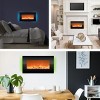 Hastings Home 31" Wall-Mounted LED Backlit Electric Fireplace – Black - 2 of 4