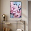 Art Remedy Pink Flowers with Gold Leaves Beach Life Inspired Wall Art Framed - 2 of 4
