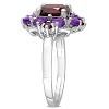 EVERLY JEWELRY | Sterling Silver 4 2/5 CT TGW Garnet Amethyst-Africa Fashion Ring - 2 of 4