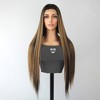 Jessie's Wig 30 Inch Straight Wig Synthetic Hair 13x3.5 Lace Wigs Brown Color With Honey Blonde Highlights 1 Pc/Pack - 4 of 4