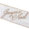 4" Dupioni Embroidered Joyuex Noel Ribbon - National Tree Company - 3 of 4