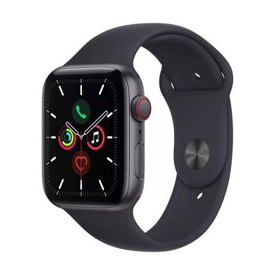 Apple Watch SE GPS + Cellular 44mm Space Gray Aluminum Case with Midnight Sport Band (2020, 1st Generation) - Target Certified Refurbished