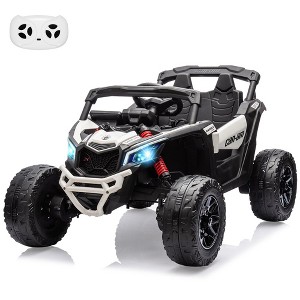 12V Ride on UTV Car, Licensed Can-Am Electric Off-Road UTV Car, Kids Truck w/Remote Control - 1 of 4