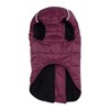 Doggie Design Zip-up Dog Puffer Vest - Burgundy - 2 of 3