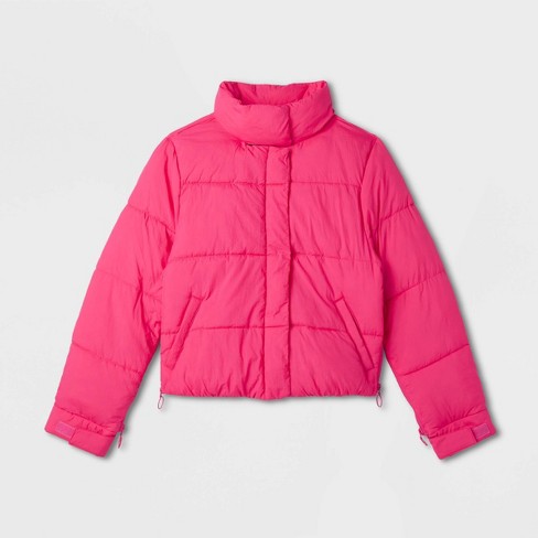 Pink puffer store jacket target