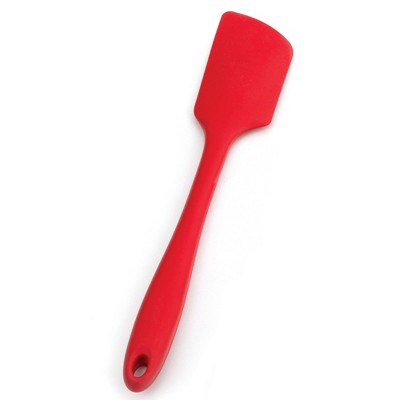 Kitchen Silicone Head Plastic Handle Nonstick Spatula Scraper Red 2pcs - White,Red