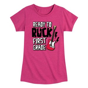 Girls' - Instant Message - Ready To Rock First Grade Fitted Short Sleeve Graphic T-Shirt - 1 of 4