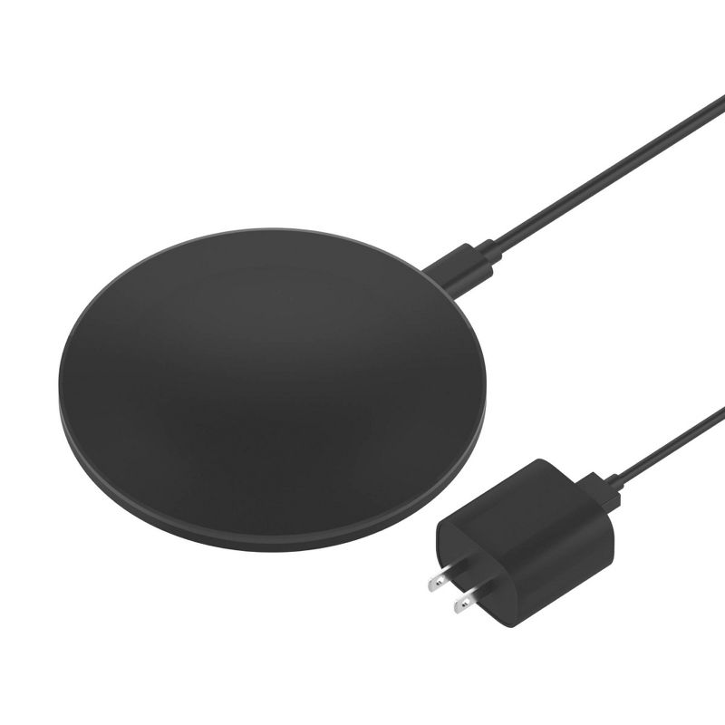 Just Wireless 15W Wireless Charging Pad with AC Adapter - Black, 1 of 8