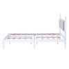 NicBex Queen Size Wood Bed Frame with Upholstered Headboard,Wood Slat Support,Large Under Bed Storage,White - 3 of 4