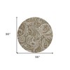 Chocolate Beige And Ivory Paisley Washable Indoor Outdoor Area Rug - 3 of 4