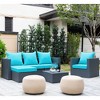 ARTPLAN Indoor/Outdoor All Weather Chair Cushions Set Deep Seat Back Pillows Outdoor Cushions for Patio Furniture - 2 of 4