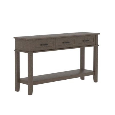 MDF Three Drawer Entryway Table, Hallway Console Table, Storage Table, Wooden Modern Narrow Console, for Living Room