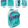 Teal Navy Party Polka Dot Reinforced and Water Resistant Padded Laptop School Backpack - 3 of 3