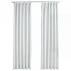 Aghana Digitals 2-Piece Off White Suede-Touch Polyester Blackout Curtains with Metal Hooks, - 2 of 4