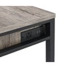Royal Hampton Built-in USB Port Writing Desk, Light Weathered Oak and Black - 4 of 4