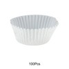 Unique Bargains Solid Color Disposable Baking Cups Aluminum Foil Greaseproof Paper 1.97"x1.18" 100 Pcs - 4 of 4