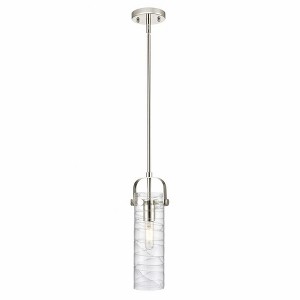 Pilaster II Cylinder - 1 Light Stem Hung Pendant In Industrial Style-14.5 Inches Tall and 5 Inches Wide - 1 of 1