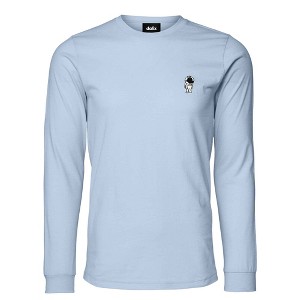 Dalix Astronaut Embroidered Cotton Classic Fit Long Sleeve Crewneck Tee Shirt Mens - 1 of 4