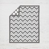 Bacati - Ikat Chevron White Grey Neutral 10 pc Crib Set with 2 Crib Fitted Sheets 4 Muslin Swaddling Blankets - 4 of 4