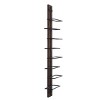 Wood and Metal Heath Wall Wine Holder Framed Canvas - StyleCraft: Espresso Finish, Vertical Display - 2 of 4