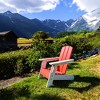 Infurnic Patio Accent Chairs, Folding Adirondack Chairs with Wide Armrests and High Back Support for Garden Backyard Patio, Red, 14"*21"*25" - 2 of 4