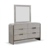 Royal Hampton Wall Mount Dresser Mirror, Beveled Accent, Gray Solid Wood 36x40 - 2 of 4